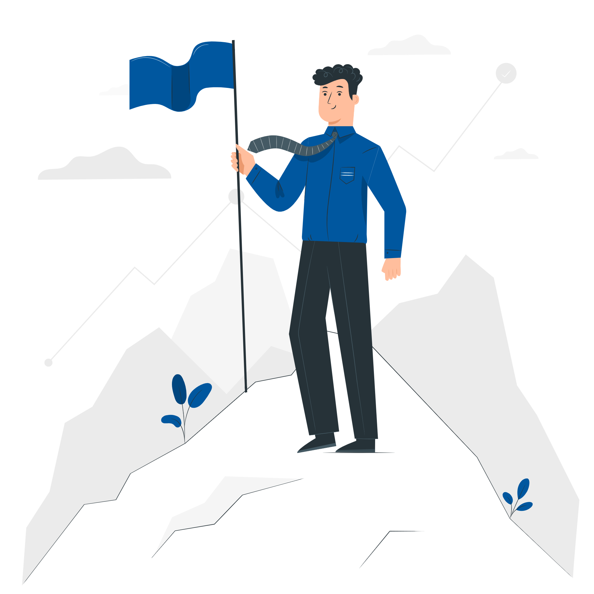 A person at a crossroads: one path leads to growth and opportunity through AI
