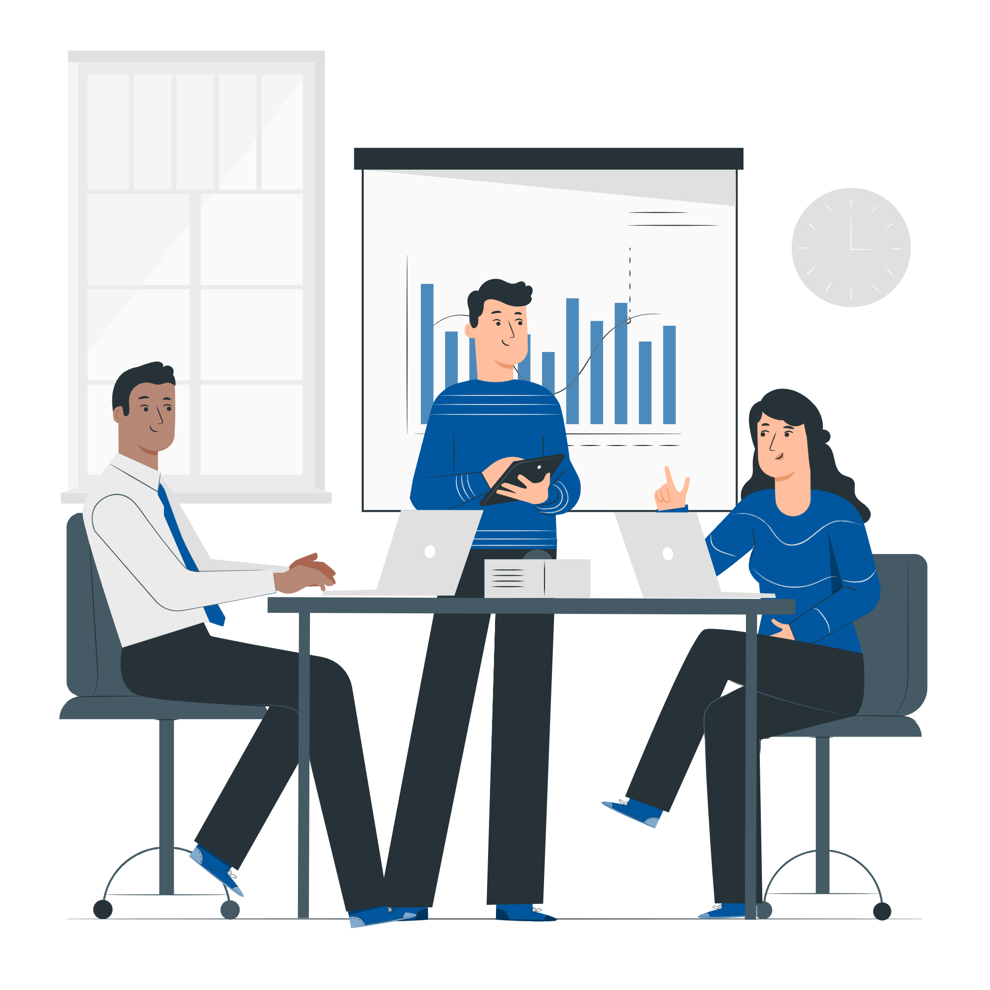 Corporate training team learning AI skills in an office classroom - KIDLIN School of AI