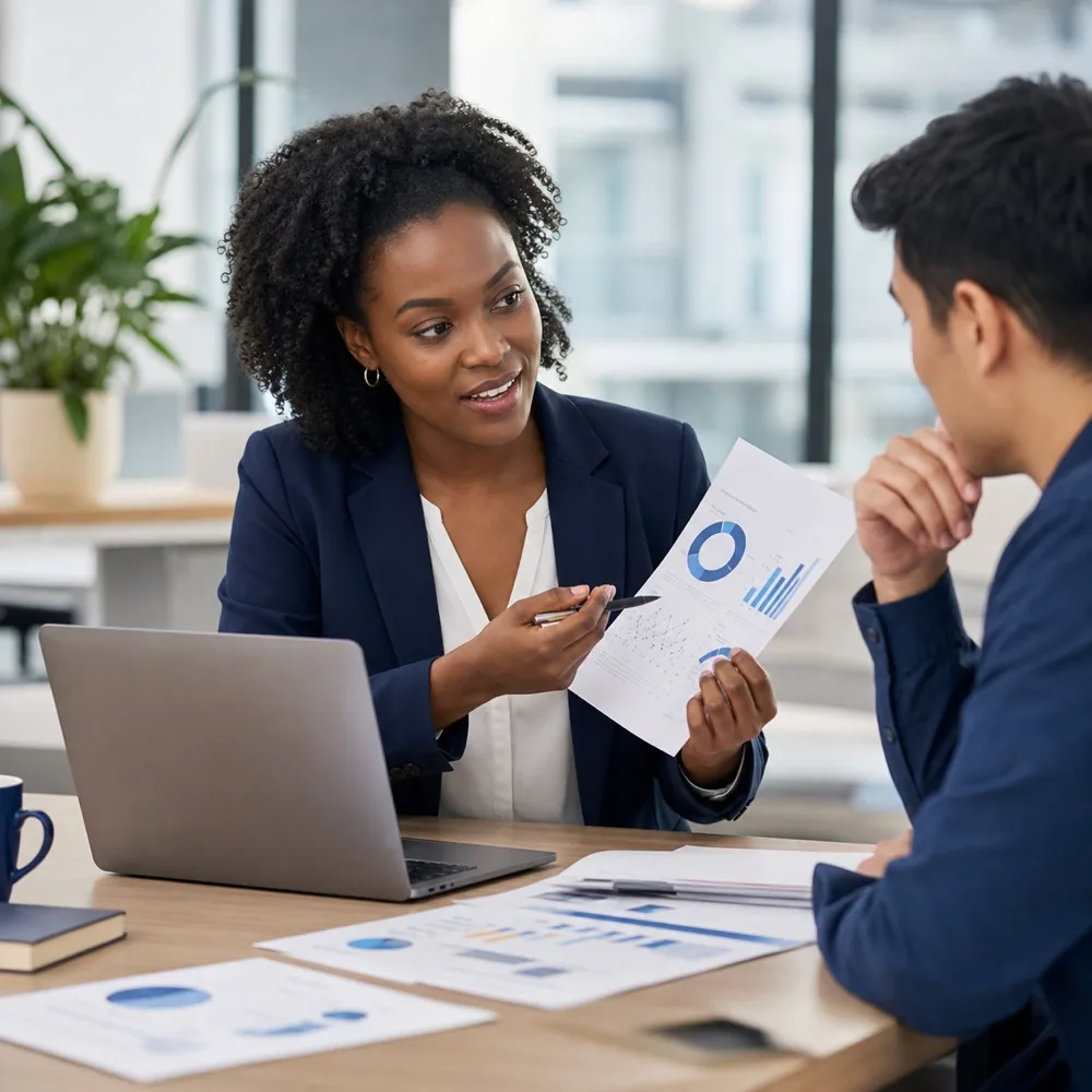 Professional applying AI to a real workplace challenge